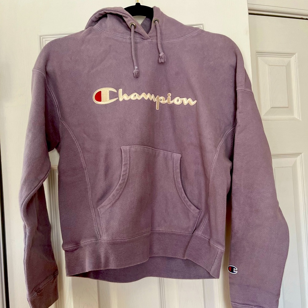 Champion Cropped Vintage Hoodie S